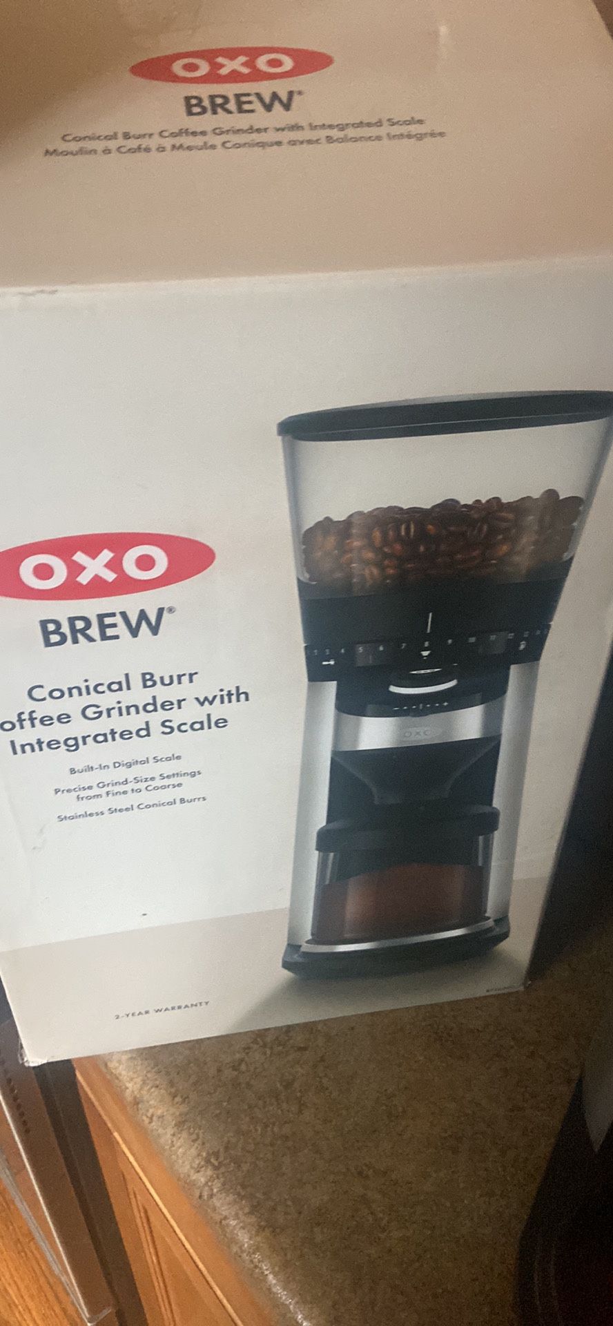 OXO Conical Burr Coffee Grinder W/ Integrated Scale