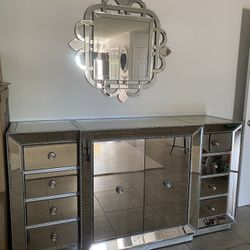 Mirrored Buffet/dresser And Mirror  