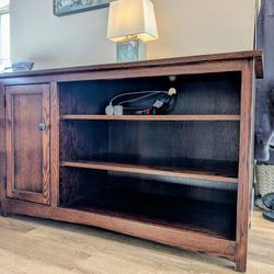 2 Media Consoles/Entertainment Shelves -- Solid Wood