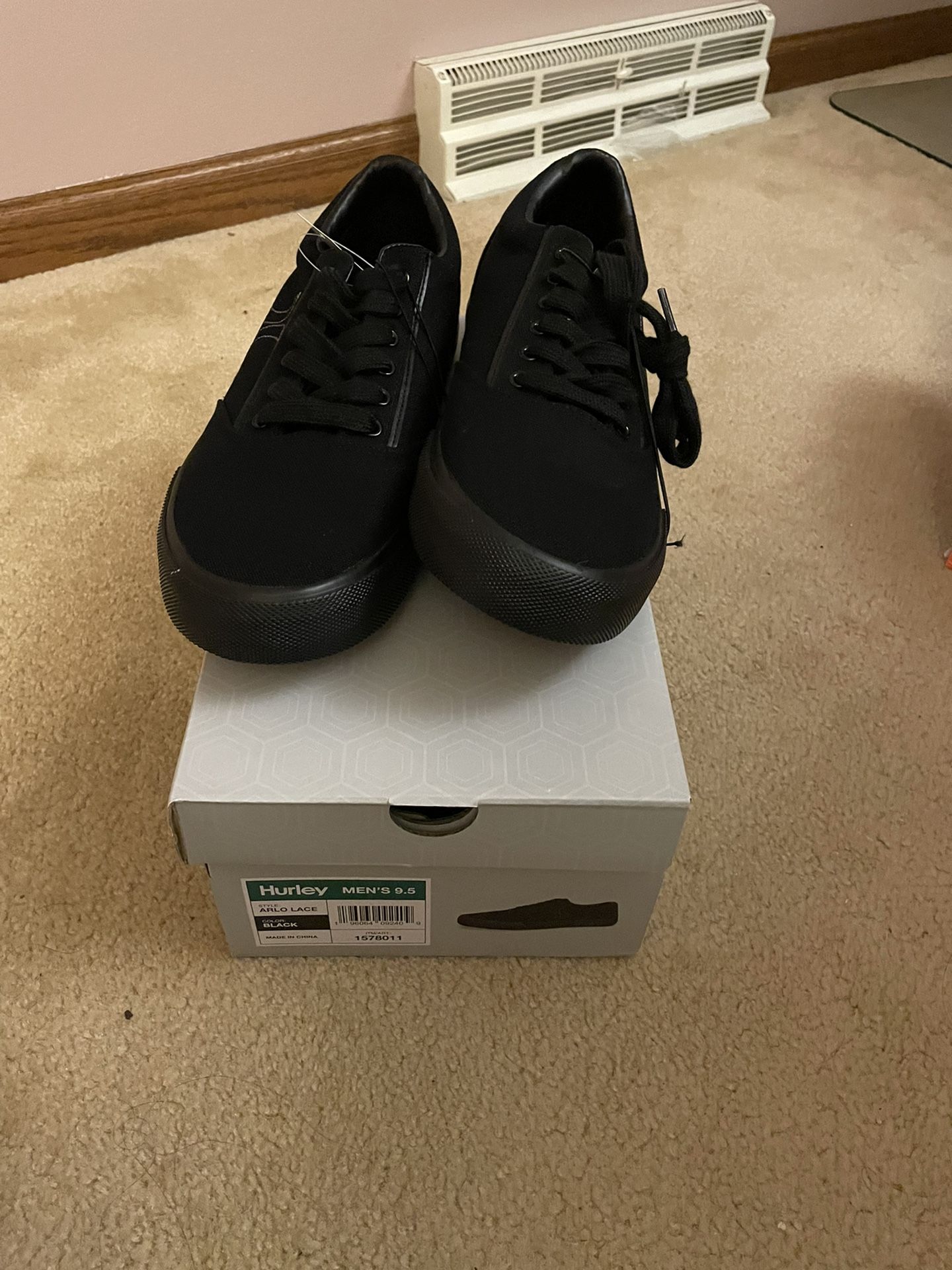 Hurley Arlo Lace Shoes, Black, Size 10