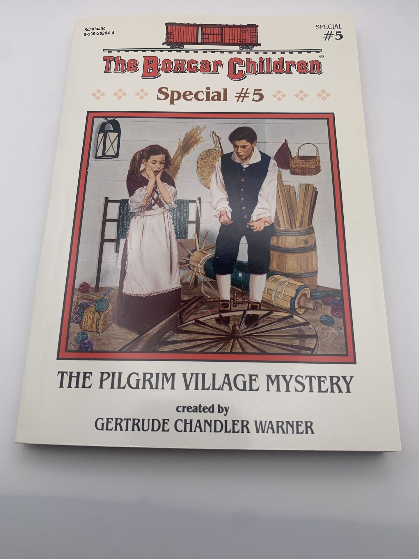 The Pilgrim Village Mystery, which is Special #5 in The Boxcar Children series by Gertrude Chandler Warn