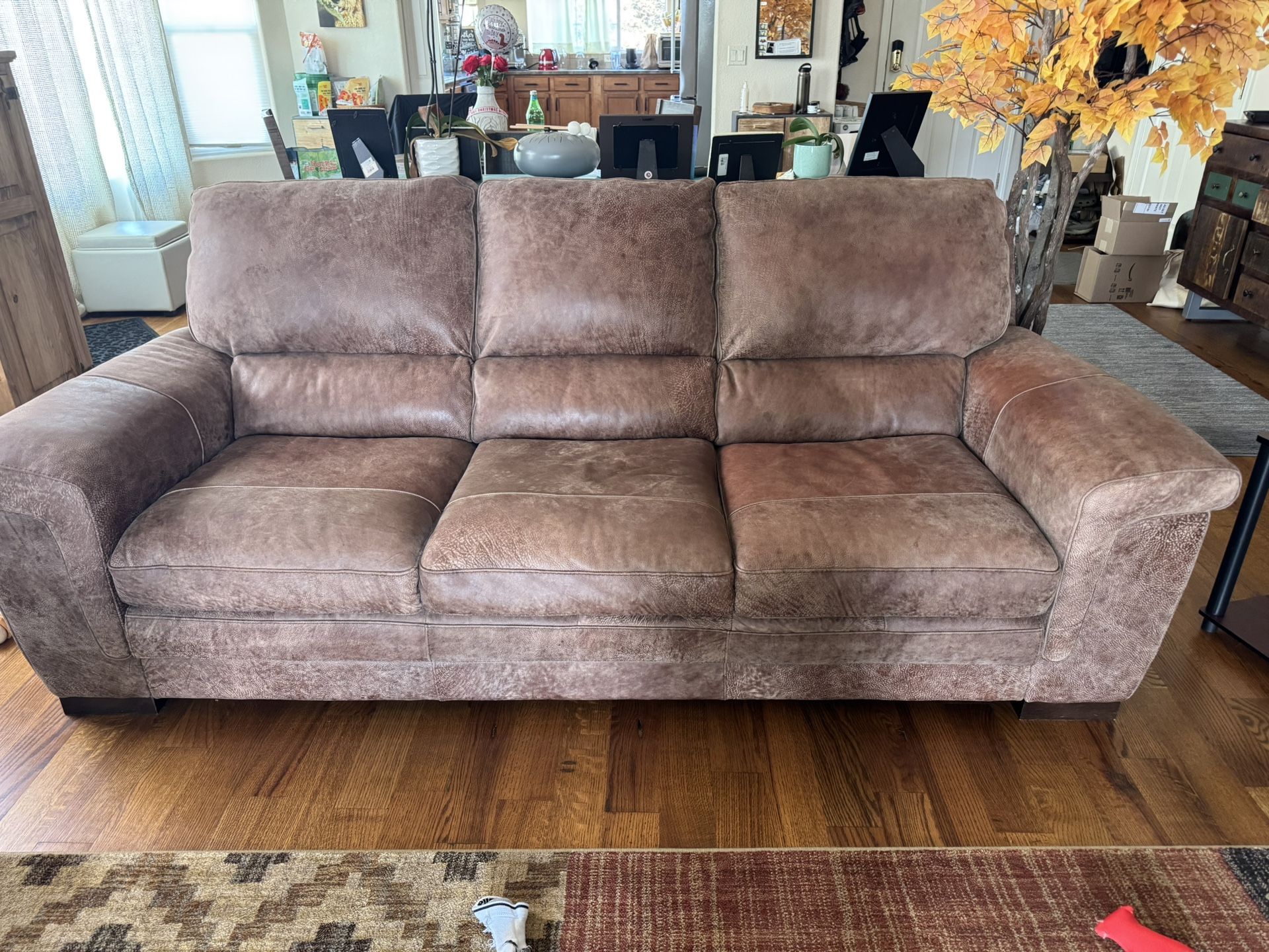Italian Soft Grain Leather Sofas- 2