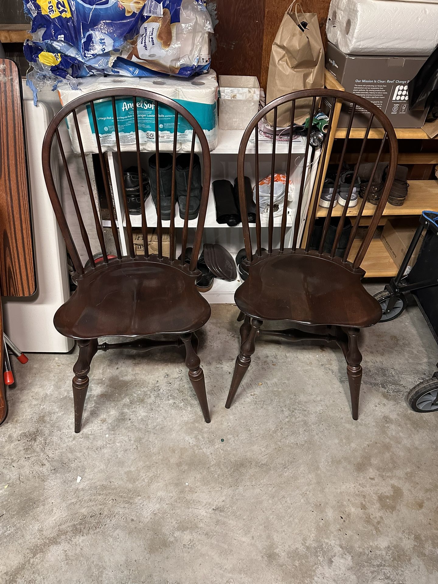 Two Wooden Chairs 