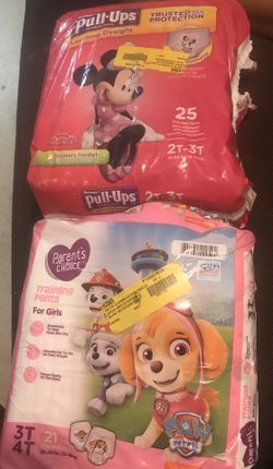 46 Girls pull ups size 2T-E3T-4T see photos! New!