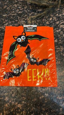 Halloween Treat Bag with Bat Design