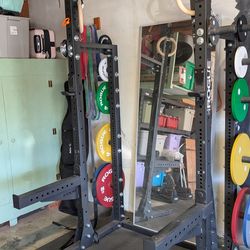 Rogue fitness half rack home gym