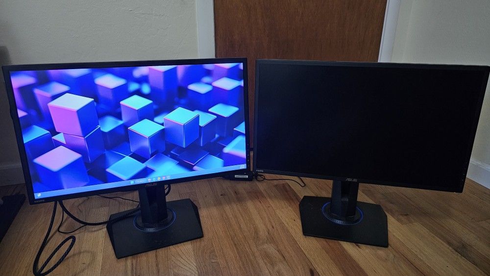 Two (2) Asus VG245 24" Gaming Monitors - Full HD, 1ms