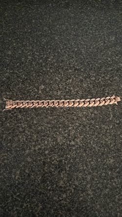 Rose gold Cuban bracelet “8  15mm