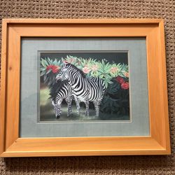 Framed Zebra Photo
