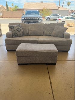 Loveseat Couch and Ottomon