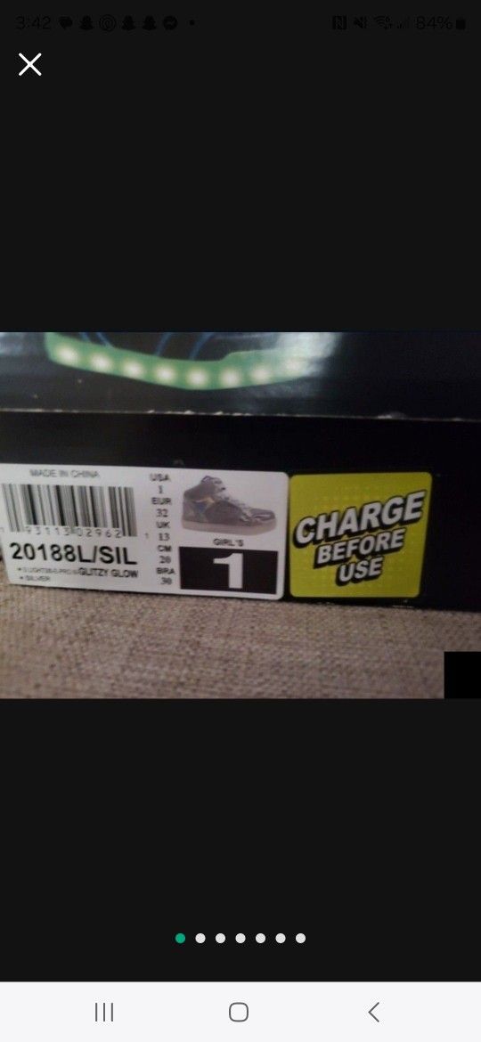 Sketcher sneaker led light