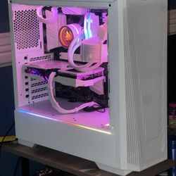 White Gaming Pc, Ryzen 5600x, 4060ti, 16gb Ram Build