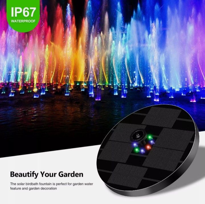 Solar Powered Floating Water Fountain