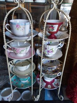 Vintage Floral Teacup and Saucer Collection no stands