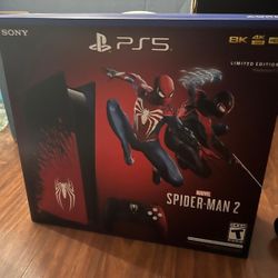 PS5 Limited edition Spiderman 2 Variant + 7 Games (3 Games Unopened)