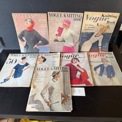Lot of 9 Vintage Vogue Knitting Books 1950s Patterns Mid-Century Fashion A-8