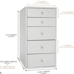Vanity Dressers  With Crystal Knobs 