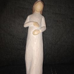 Willow Tree Figurine "Cherish" Pregnant Woman by Susan Lordi  8.5" Tall