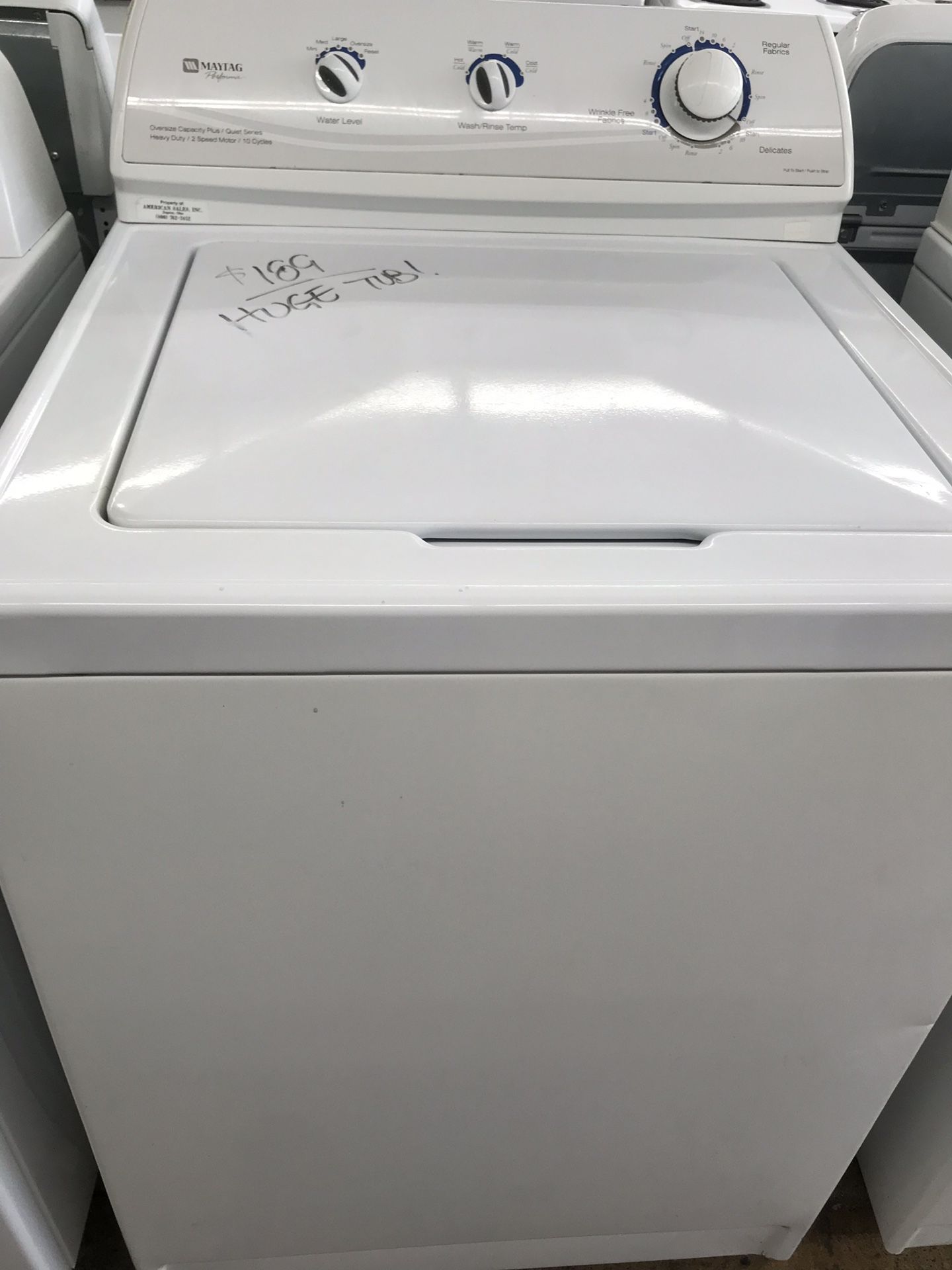 Maytag Performa HUGE Tub Washing Machine! Guaranteed 30 Days! We Can Deliver TODAY!