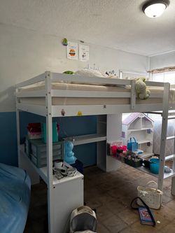 Full loft bed frame
