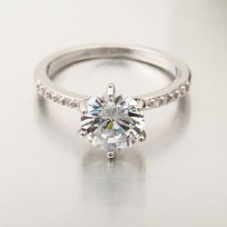 2.09 CT round cut Moissanite simulated vintage design ring size 6.0 7.0 8.0 9.0