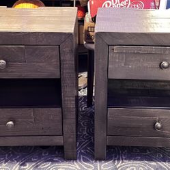 Set of 2 Ashley Mayflyn two drawer nightstands 