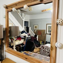 Wood Framed Wall Mirror