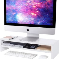BEYGORM Monitor Stand Riser, 2 Tiers Screen Stand for Laptop Computer/TV/PC/Printer