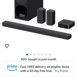 Sony Sound Bar Ss_40t Subwoofer And 2 Speakers 
