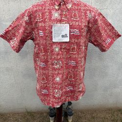 RARE Reyn Spooner  First Hawaiian Bank Pullover 150 Year Anniversary Medium