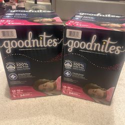 Goodnites Girls Size L