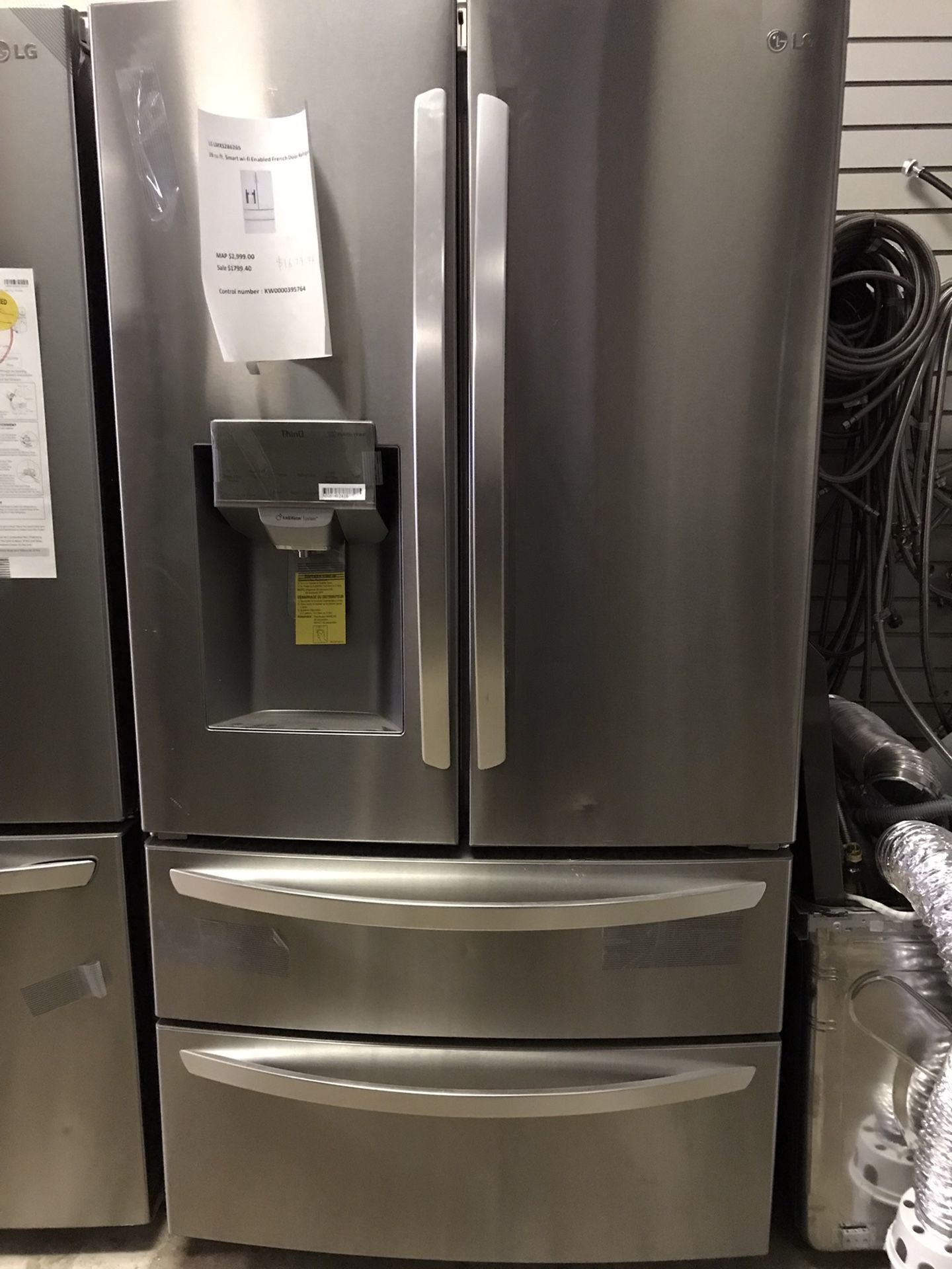 LG 28 cu.ft Refrigerator on Sale Smart Wi-Fi Enabled French Door Model#LMXS28626S