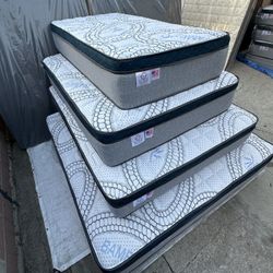 Queen Size Mattress Pillow Top 12” Thick. All Sizes In Stock. Brand New Mattresses. Same Say Delivery