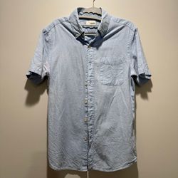Sonoma Blue Button Up Shirt Men's Small Short Sleeve