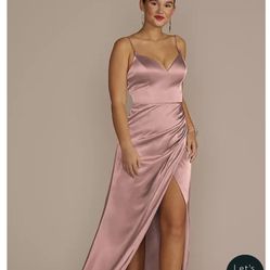 Pink Quartz Davids Bridal Bridesmaid Dress Size 8 with tags  