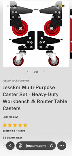 JessEm Multi-Purpose Heavy-Duty Caster Set
