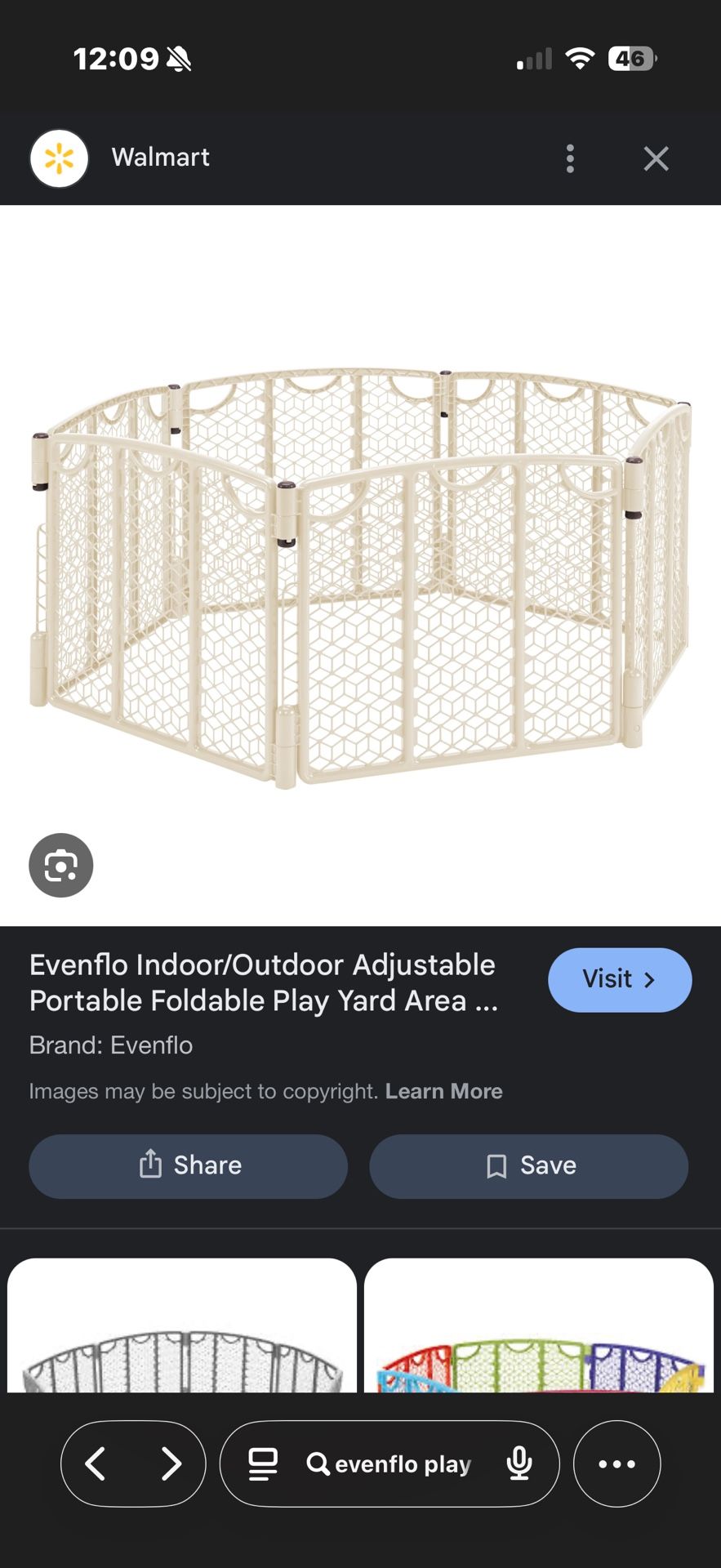 Evenflo Play Space Full Set Open Box