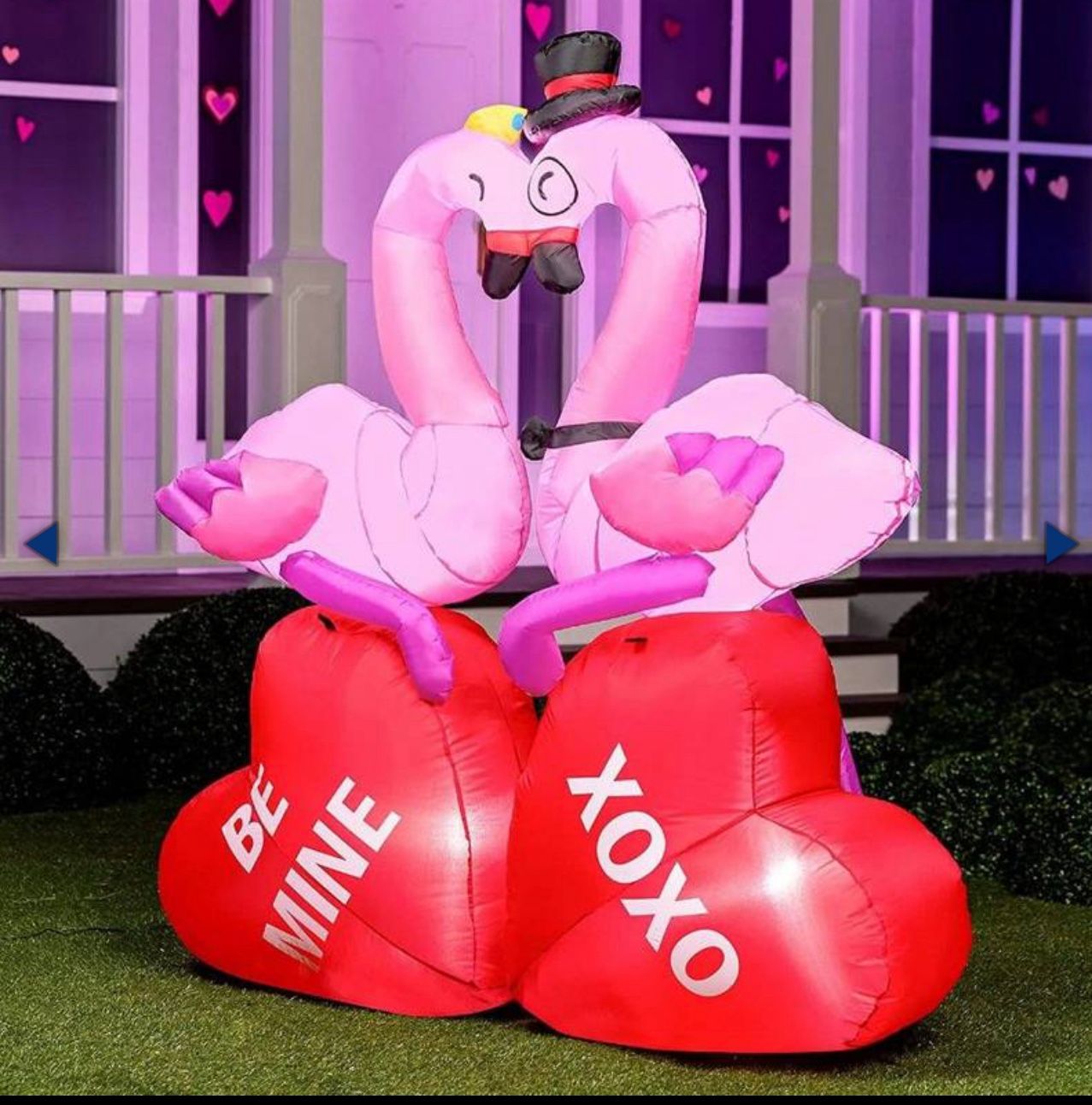Retail $70.99) Joiedomi Valentines Inflatable Flamingos Couple with Hearts - Red Pink, 5 ft