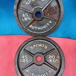 Sports Authority Cast Iron Olympic Size Weight Plates for Sale in Tamarac FL OfferUp