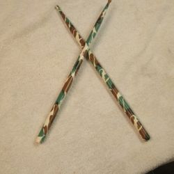CAMO DRUM STICKS NYLON UN BREAKABLE ALMOST LOL 25 BUCKS