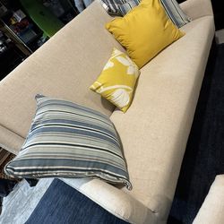 Fabric Bench And Two Chairs Set