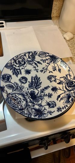 222 Fifth Adelaide Blue Dinnerware Set - Plates and Bowls