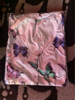 Butterfly white romper