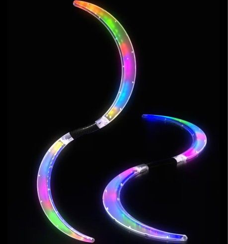 LED POI Staffs S-Shape  Pack Of 2