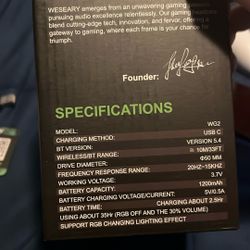 Wireless Gaming Headset 7.1 Surround Sound