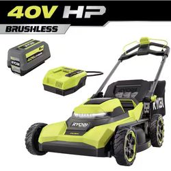 RYOBI 40V HP Brushless 21 in. Cordless Battery Walk Behind Push Lawn Mower with 8.0 Ah Battery and Charger
