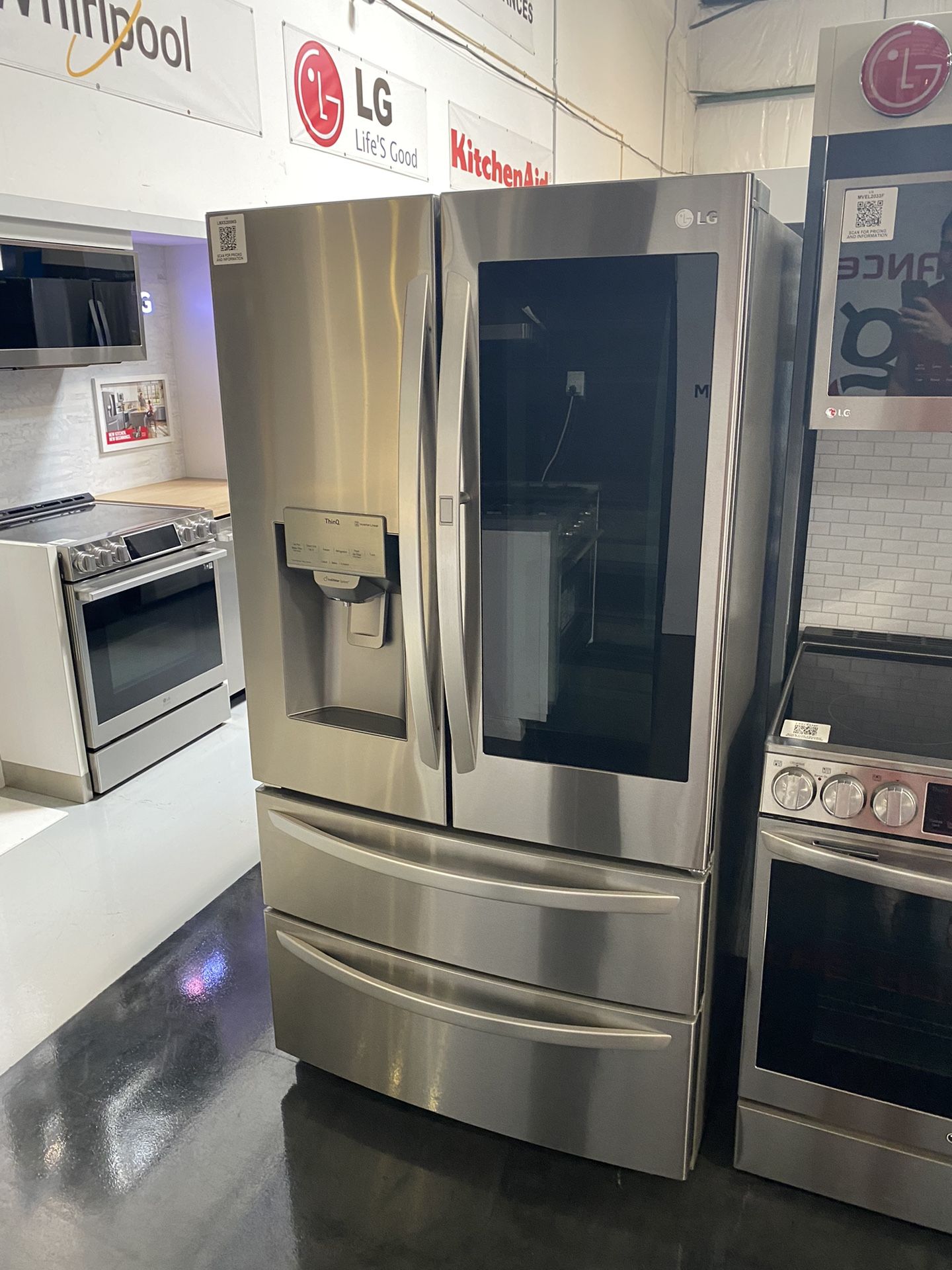 Stainless Steel 28 Cu. Ft. Smart WiFi Enabled InstaView Door-in-Door Refrigerator