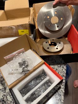 Premium 11.65 inch (296mm) Front Vented Brake Rotors and Ceramic Pads Kit Compatible with Lexus Model - IS250
