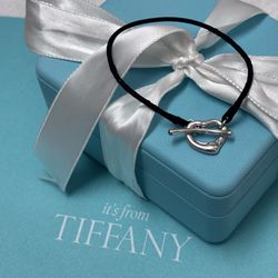 Authentic Tiffany & Co Elsa Peretti Open Heart Silk Bracelet 