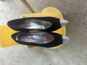 Pumps Amano Black And Silver 7 1/2 M